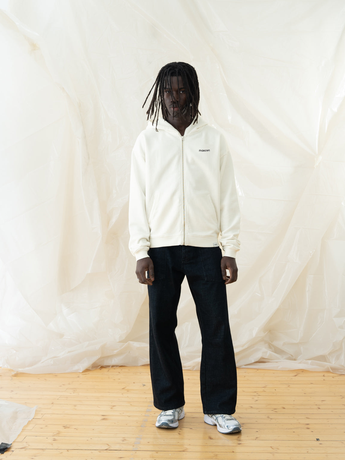 Morning Setup | Zip Hoodie Creme – maezen