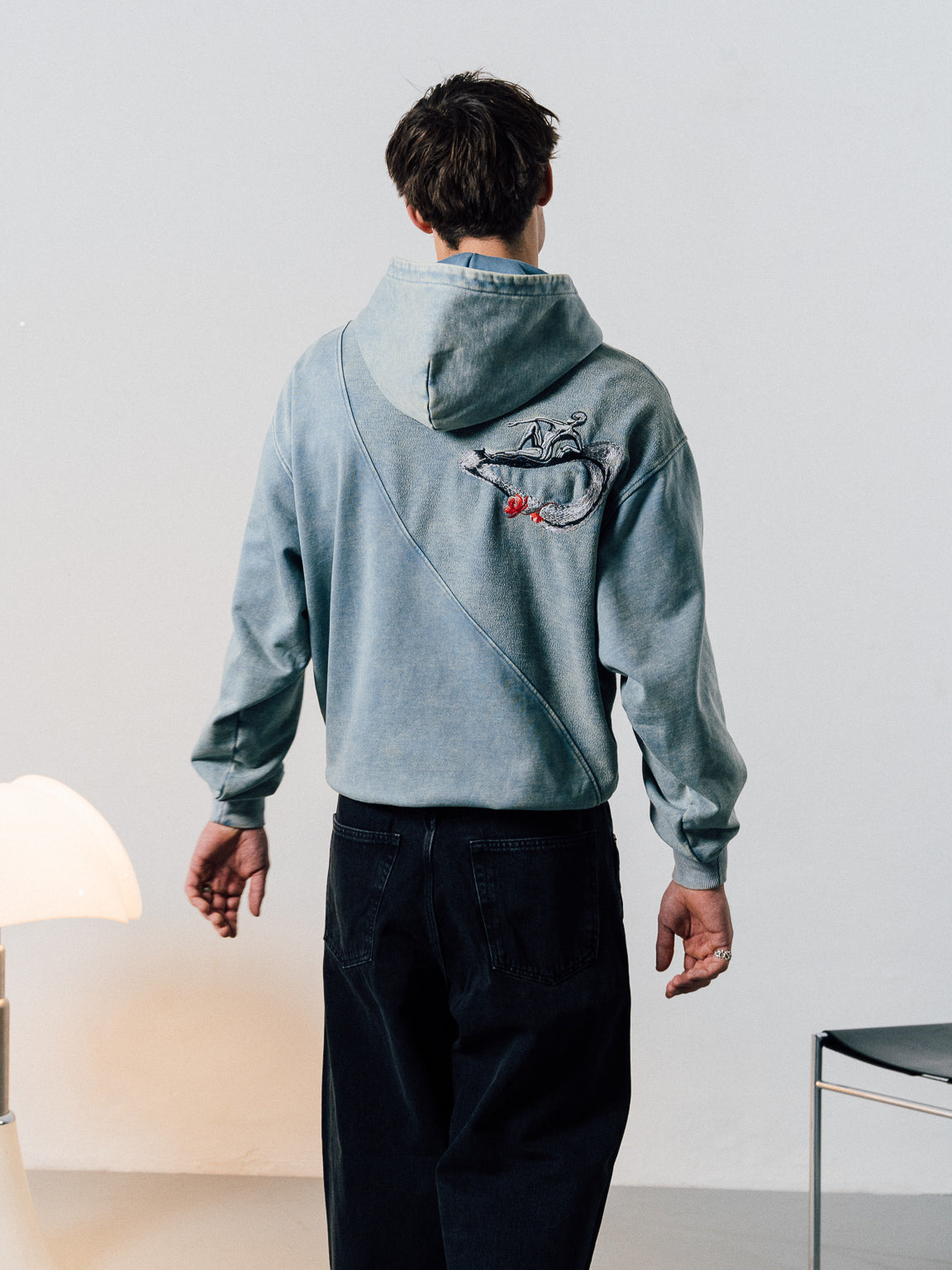 Longing | Inside-Out Hoodie Washed Petrol – maezen Longing | Inside-Out Hoodie Washed Petrol – maezen