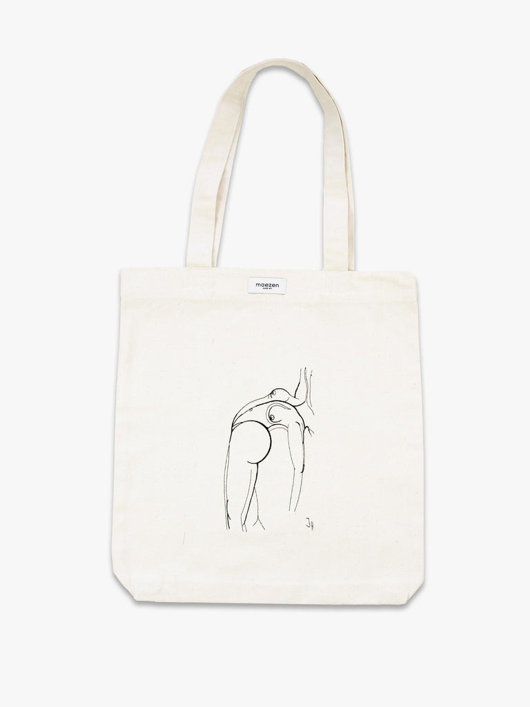 Worn Out - Feet First | Tote Bag Natural Raw - maezen